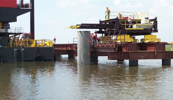 Among post-Katrina improvements: a  massive surge barrier stands at the confluence of the former Mississippi River Gulf Outlet and the Gulf Intracoastal Waterway.  