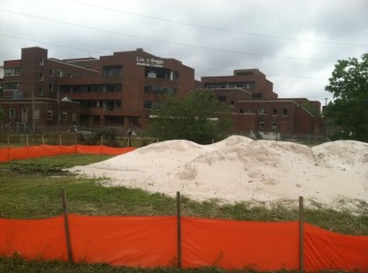 Donated sand is destined for the courts, wherever they wind up. 