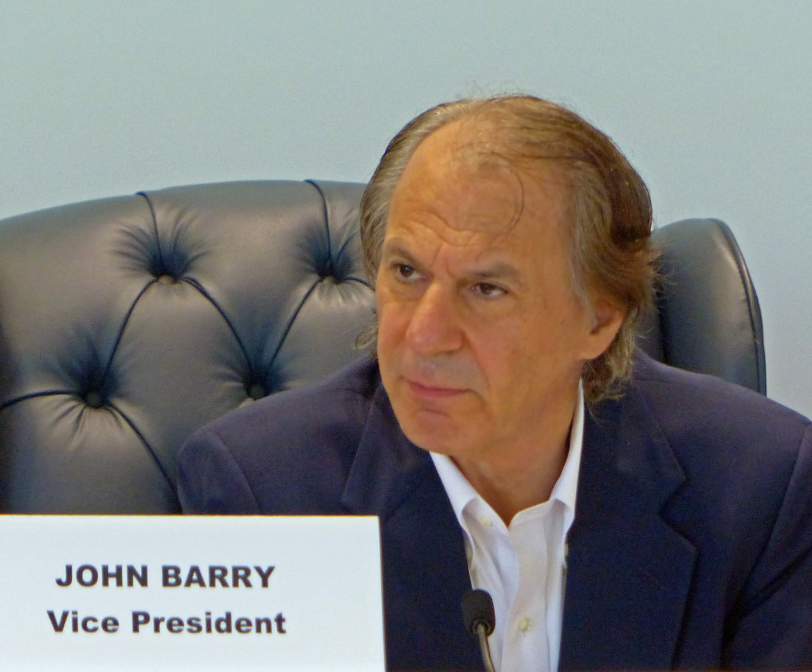 John Barry may be gone from the local levee board, but he's going to make sure he and his efforts are not forgotten.