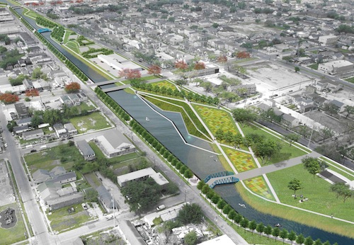 One of the demonstration projects proposed in the Urban Water Plan is to build a waterway on the Lafitte corridor, a greenway stretching from City Park to the French Quarter.