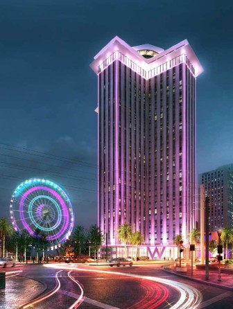 Gatehouse Capital is planning to convert the former office tower into a W hotel with apartments above. Gatehouse’s original plan included a giant ferris wheel as a riverfront attraction, but it has faced public opposition and seems unlikely to be included.