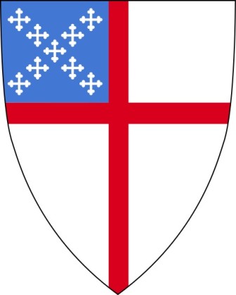 The shield of the Episcopal Church combines crosses of St. George and St. Andrew.