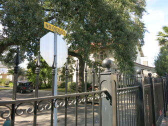 The fence, viewed here from Freret Street, has prevented drivers from using Newcomb Boulevard to cut from St. Charles Avenue to Freret. An appeals court has ruled the fence was erected illegally.