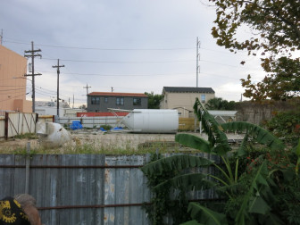 Construction started on the plant, viewed here from a neighbor's back porch, without proper permits. Since then, the city changed the zoning for the property.