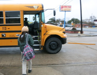 Faith Summers, an 11-year-old student at Martin Behrman Charter School, must cross four lanes of traffic on General Meyer Avenue in Algiers to get to her bus stop.