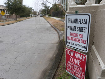 Trianon Plaza was purchased by a homeowners' association in 2006. But the association hasn't paid property taxes due to an error by the Orleans Parish Assessor's Office. That mistake will be rectified, according to a spokesman for the Assessor's Office.