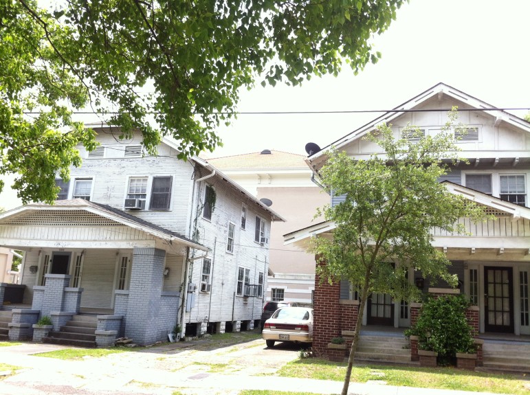 These 2 properties located on Jeanette Street could be demolished to make room for temporary classrooms for Lusher Charter School.