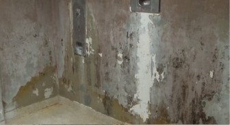 This image from OPP a video inside Templeman V, taken by consent decree monitor Susan McCampbell, shows the showers at Templeman V, which she called "appalling."