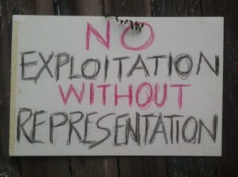 A poster on a Marigny wall calls for greater attention to public concerns about the CZO process.