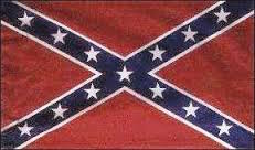 Confederate flag, a.k.a. "the stars and bars" .