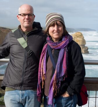 Bound for New Orleans, the peripatetic Chadwell and Lednicky visited the natural formation known as The Twelve Apostles in Victoria, Australia, last May. 