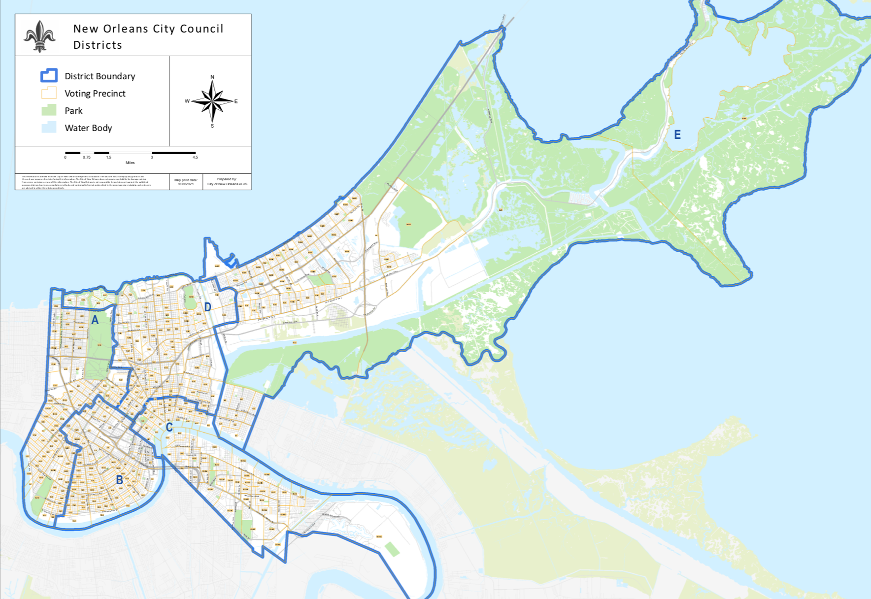 New Orleans District Map Council Rushing To Draw New District Map With Deadline Only A Month Away |  The Lens