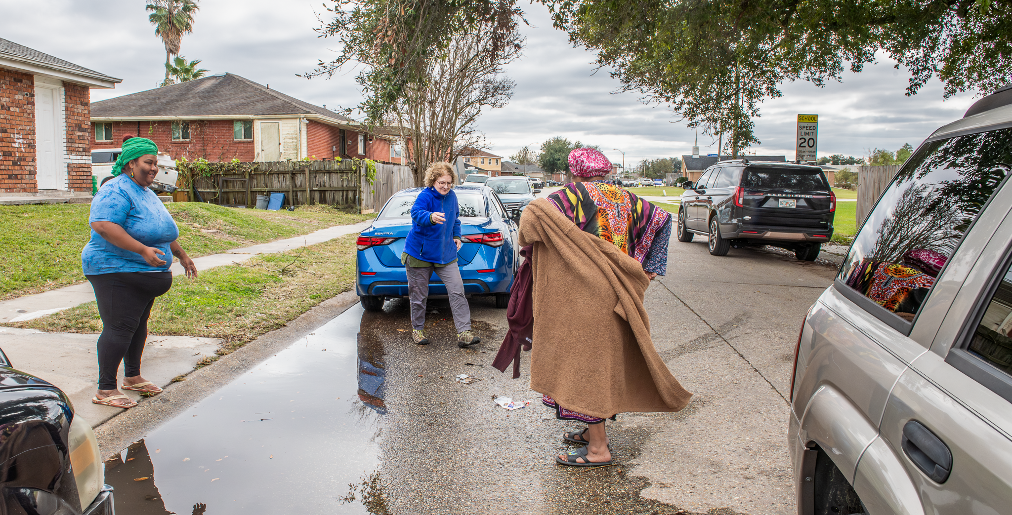 My mom showed her support by bringing me a sweater.